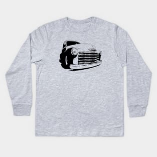 Chevy 3100 Pickup - stylized monochrome Kids Long Sleeve T-Shirt